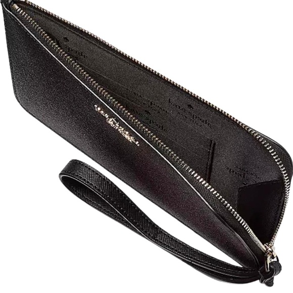 Kaye Spade medium size wristlet Glitter mixed-Black